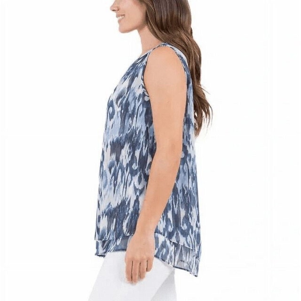 V Neck Flowy Tunic by Cristina B Women’s Size Small - Picture 2 of 5